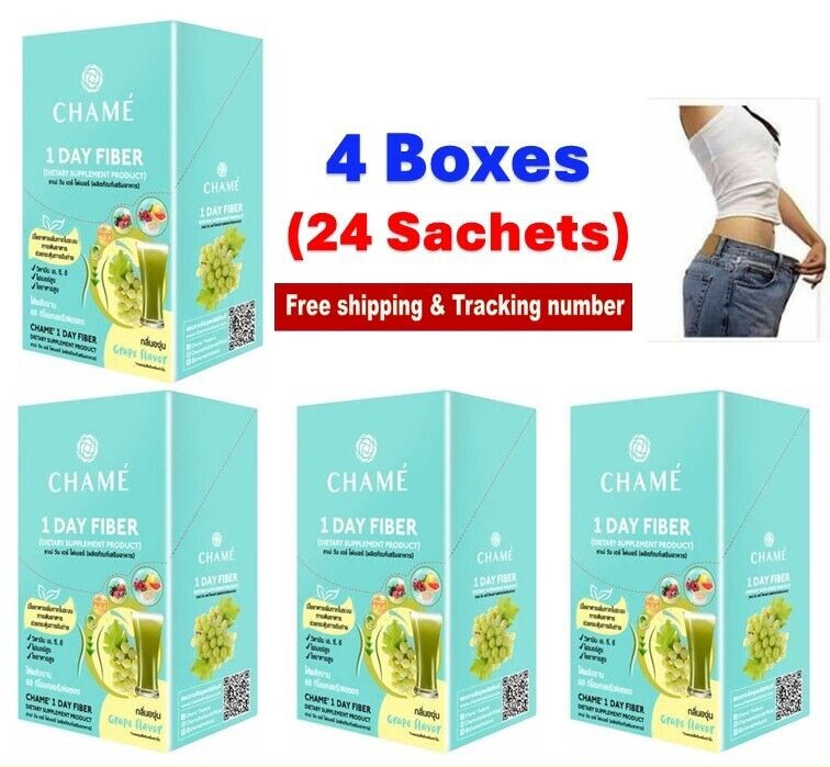 4x Prebiotic Balance Detoxific The Intestines Food Supplement CHAME’ 1 Day Fiber