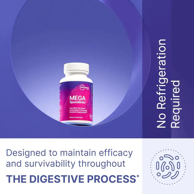 NEW！Mega Sporebiotic 60 Capsules Microbiome Labs, probiotic supplement – 3 PACK
