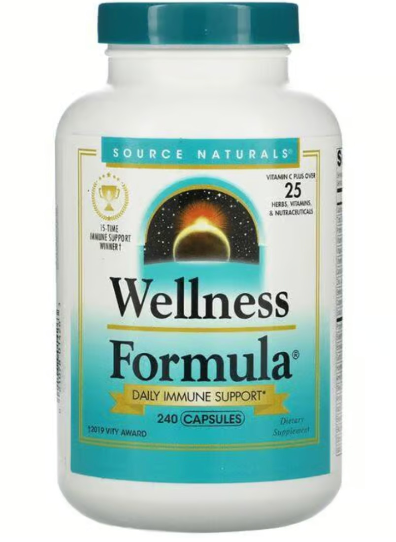 Source Naturals – Wellness Formula, Advanced Immune Support, 240 Capsules 6/2029