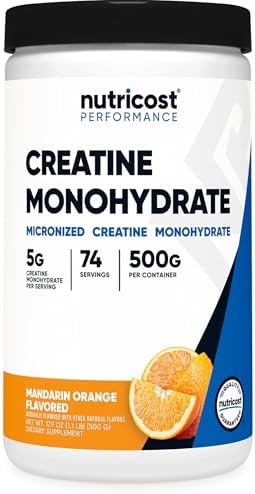 Nutricost Creatine Monohydrate Micronized Powder 500G, 100 Servings | 5000mg