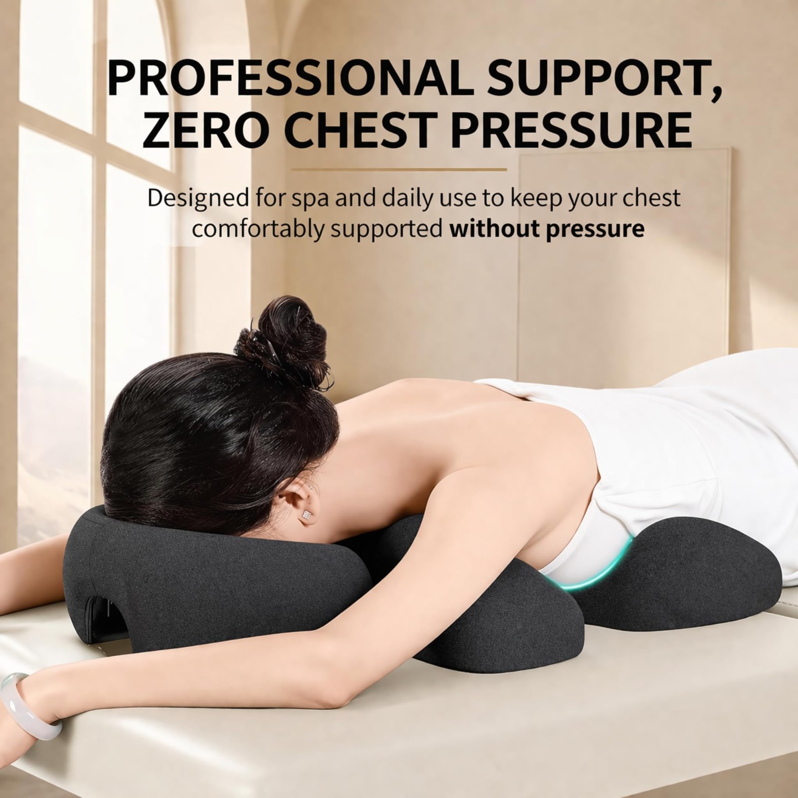Upgraded 2026 Extra Large Breast Support Pillow for Massage & Relaxation