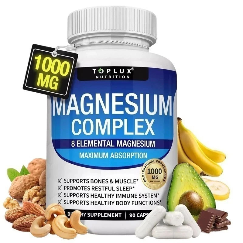 90 Capsules 1000mg Magnesium 8-Month Supply complex Glycinate