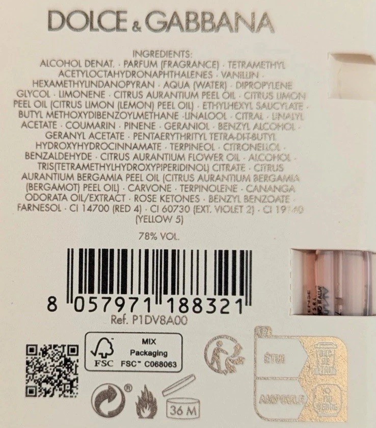 Dolce & Gabbana Devotion Eau De Parfum Intense 1.5ml Sample Spray), Italy, NEW