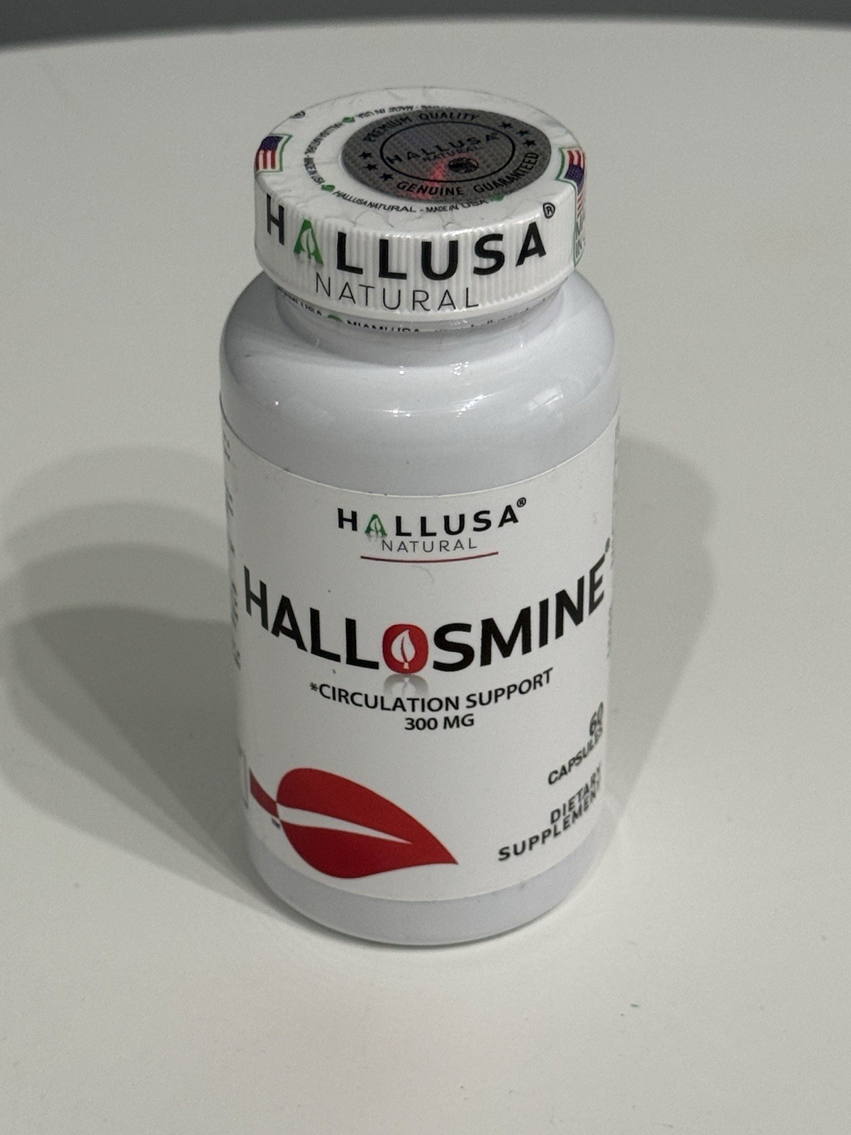 Hallusa Natural, Hallosmine Circulation Support 300 mg, 60 Capsules, EXP 07/2028