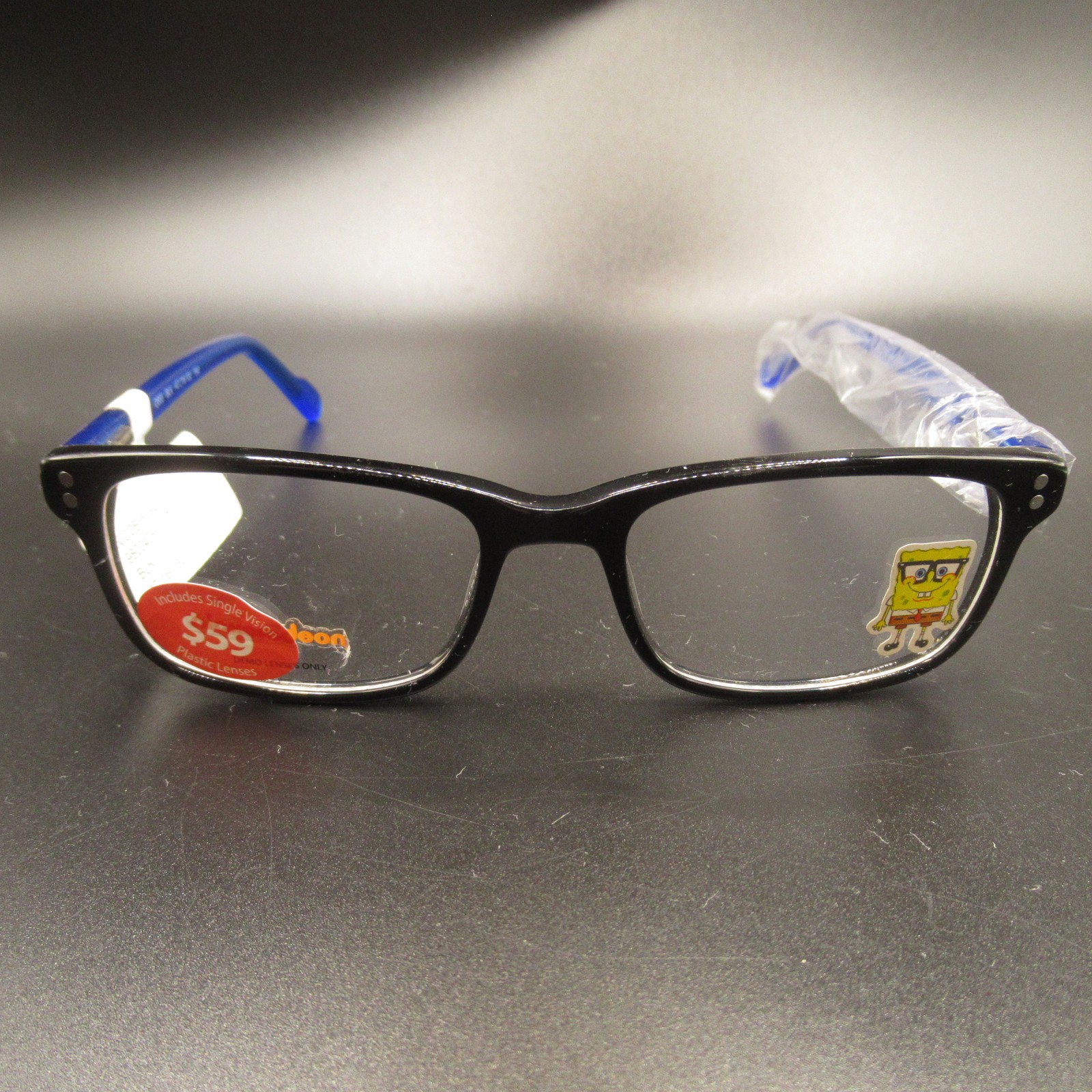 Nickelodeon Spongebob SquarePants Kids Eyeglass Frames Black Blue 47-16-130