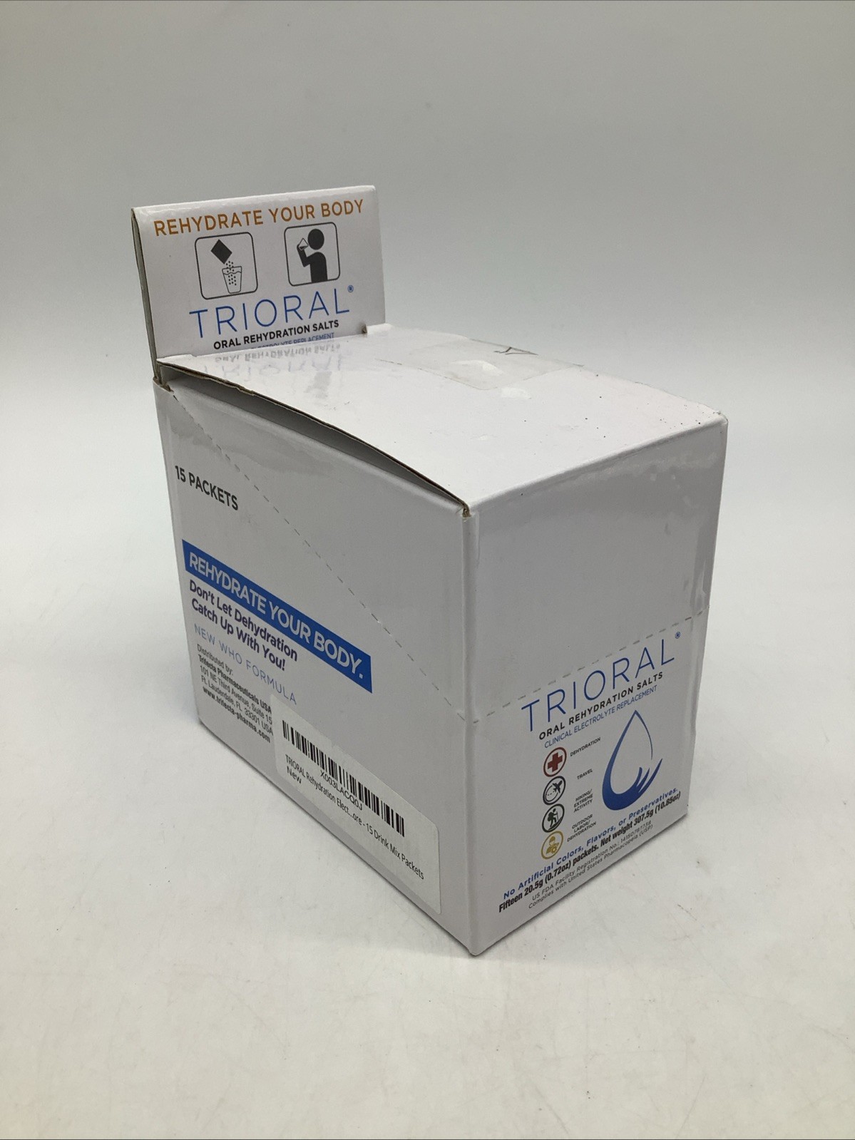 TRIORAL Oral Rehydration Salts 15 Packets Electrolytes Travel Hiking