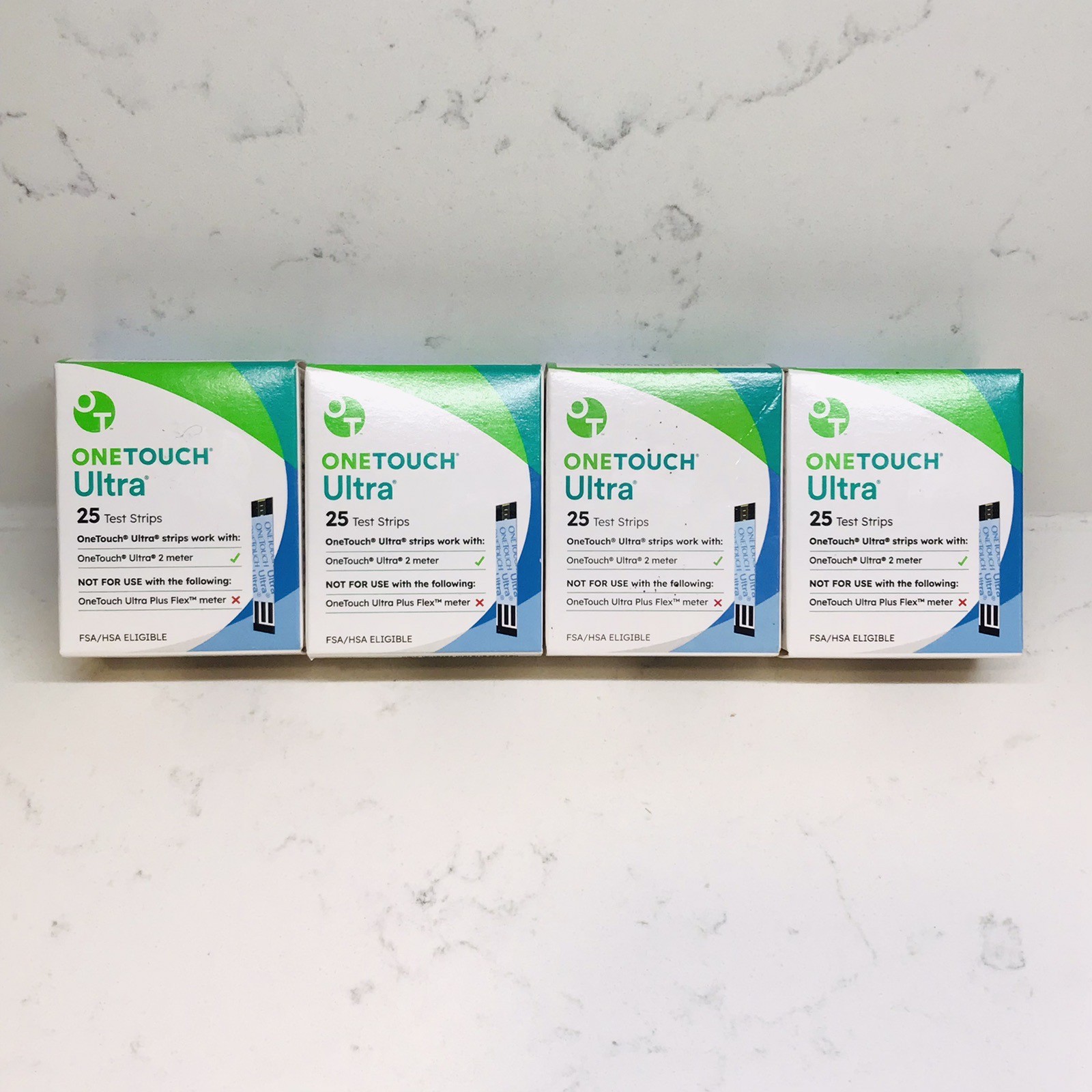 100 OneTouch ULTRA TEST STRIPS – (x4) 25 Packs – EXP: 10/31/26+