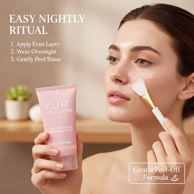 Yuri Korean Collagen Night Wrapping Mask 75ml Hydrating Sleeping Mask New In Box