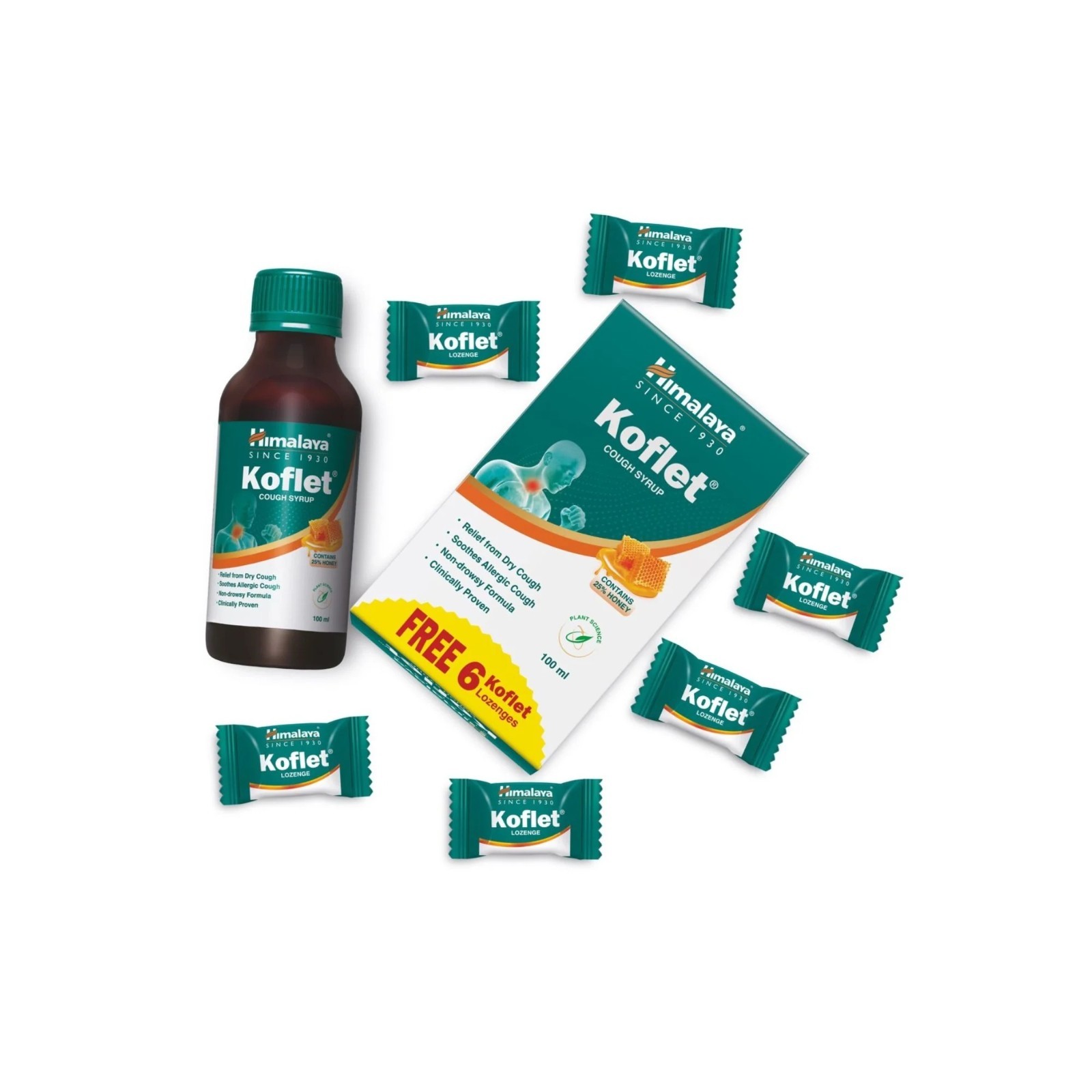 Koflet-EX Linctus | Herbal Cough Relief & Throat Comfort Syrup Formula | 100ML