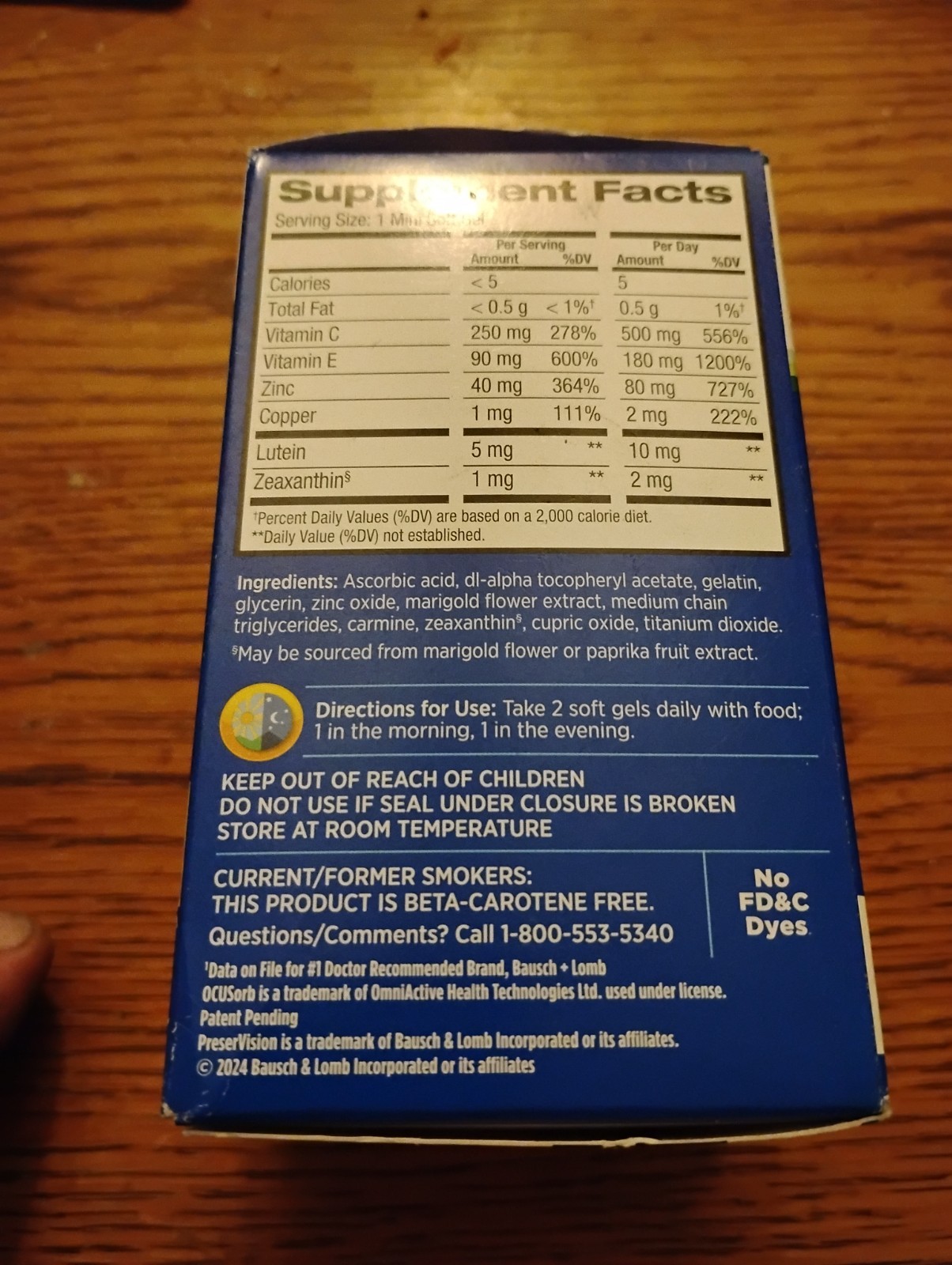 Bausch Lomb PreserVision AREDS 2 Formula Eye Vitamin 130 mini Softgels 06/27