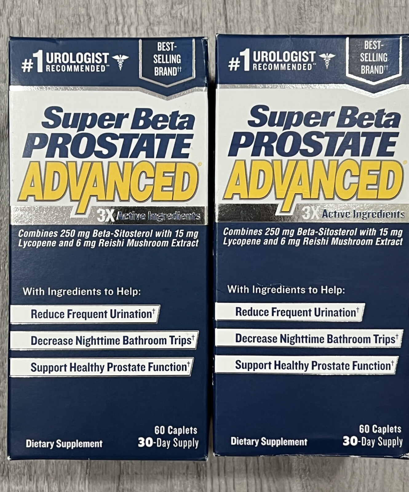 (2X) – 60ct Super Beta Prostate ADVANCED Exp 2025 120 caplets total SEALED