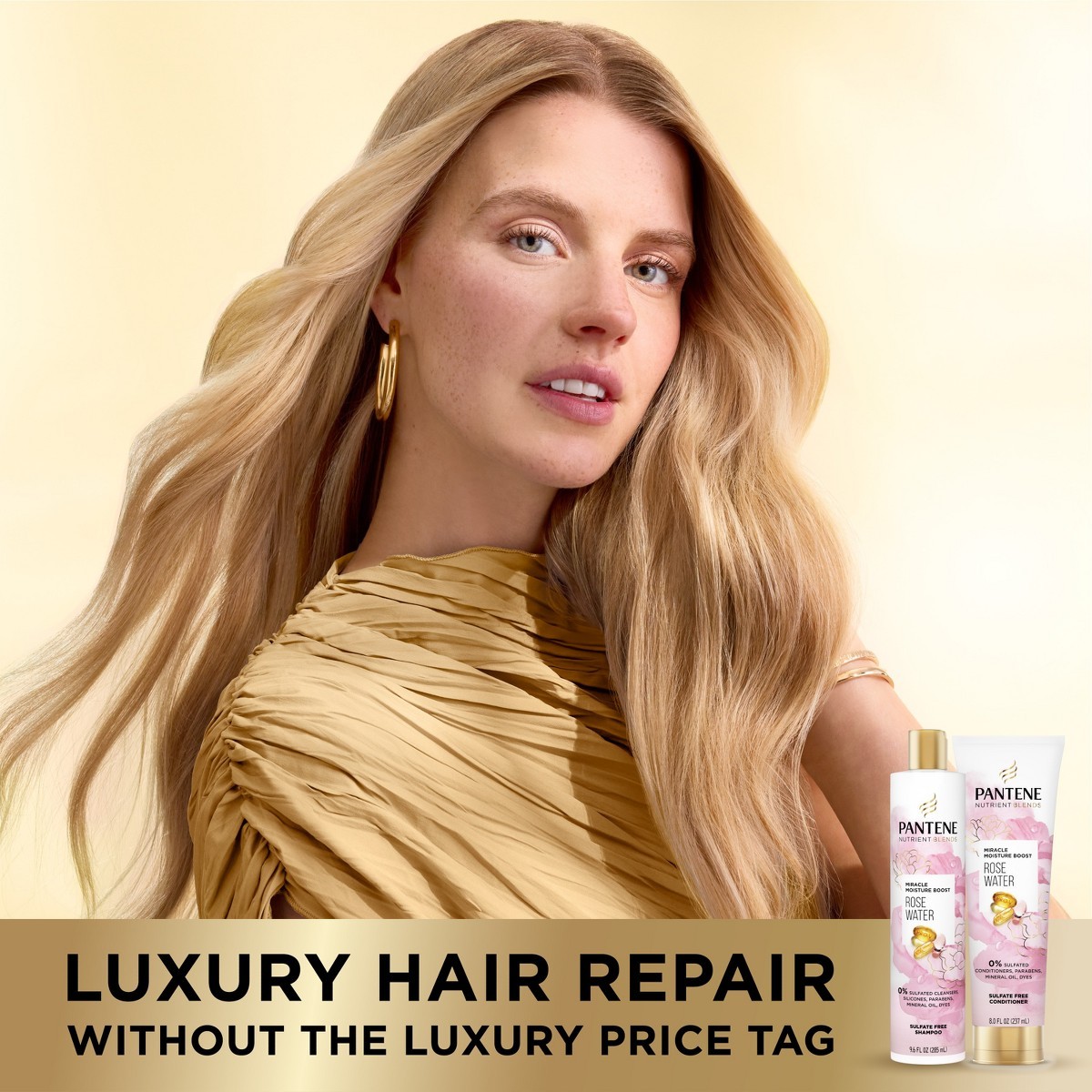 Pantene Sulfate Free Rose Water Shampoo & Conditioner Dual Pack 17.6 fl oz