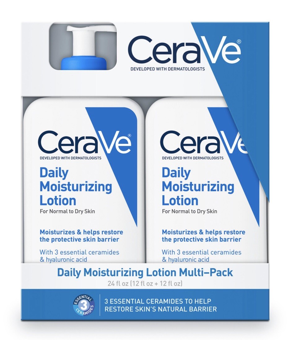 **2 PK**CeraVe Daily Moisturizing Lotion Pump Normal – Dry Skin 12oz(355 ml)Each