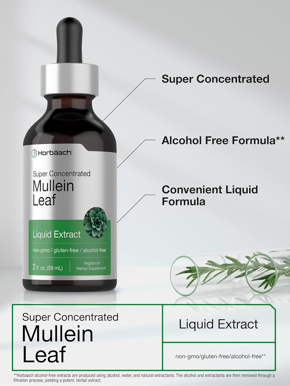 Mullein drops for Lung, Mullein Leaf Extract, Super Concentrated Tincture