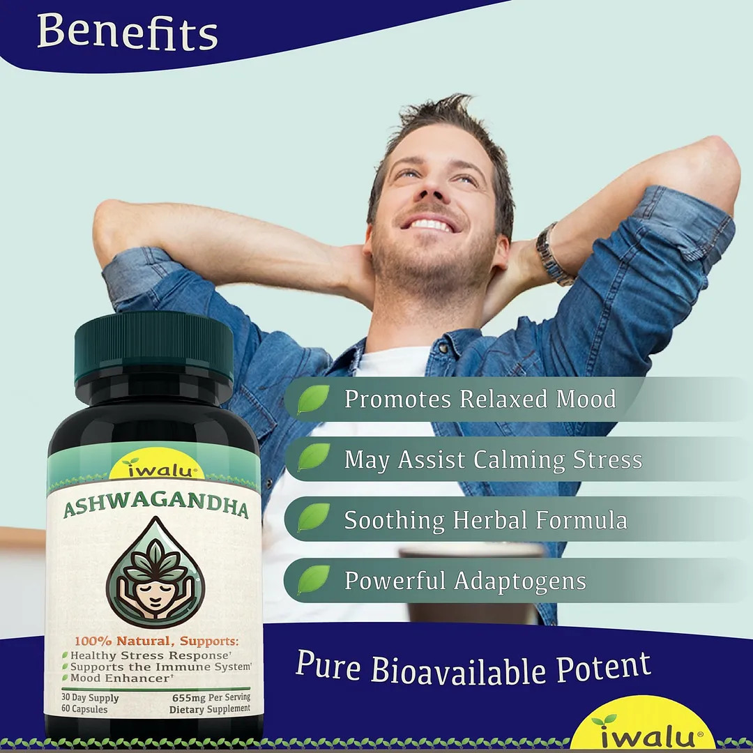 Ashwagandha Tablets | Best Supplement Capsule Pill Men Women FREE SHIP