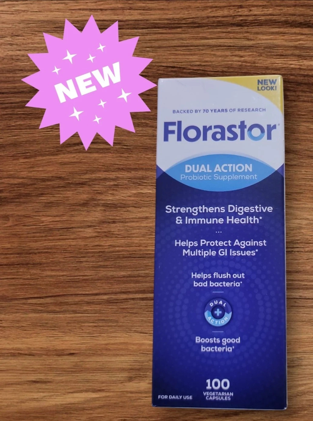 Florastor Probiotics for Digestive and Immune Health, 100 Capsules