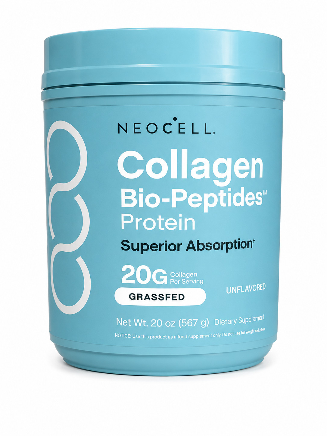 NeoCell Collagen Bio-Peptides Protein Powder 20oz 567g Grassfed Unflavored New