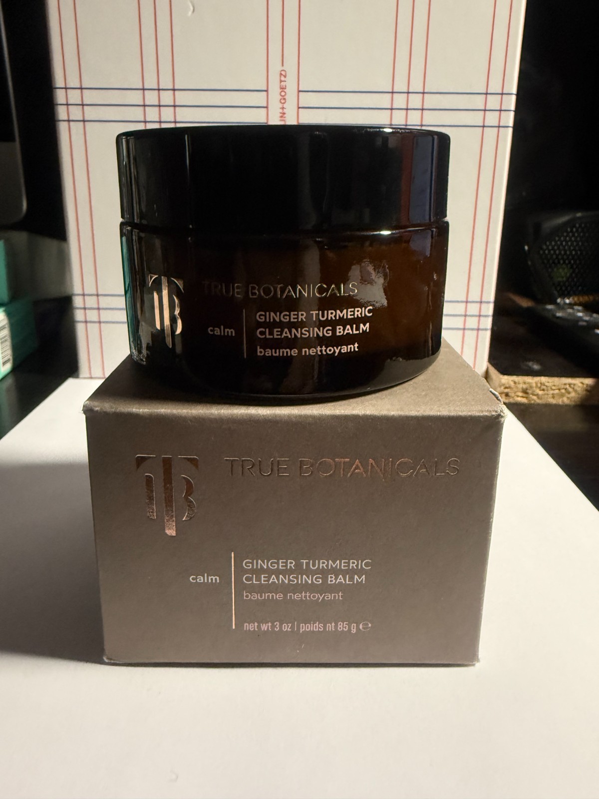 True Botanicals Ginger Turmeric Cleansing Balm, 3 oz Calm Makeup Remover NIB