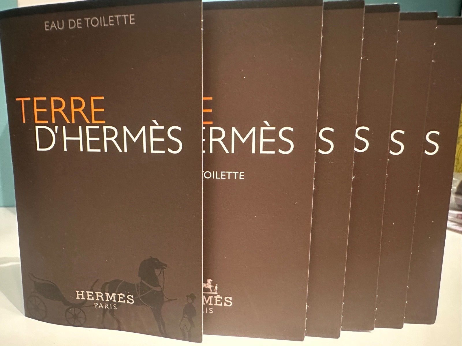 Hermès Terre d’Hermès EDT 2ml Official Carded Spray Samples Lot of 5
