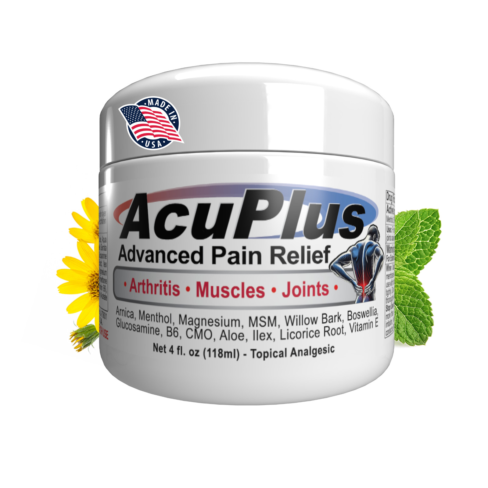 AcuPlus – Advanced Pain Relief Topical Anti Inflammatory Cream