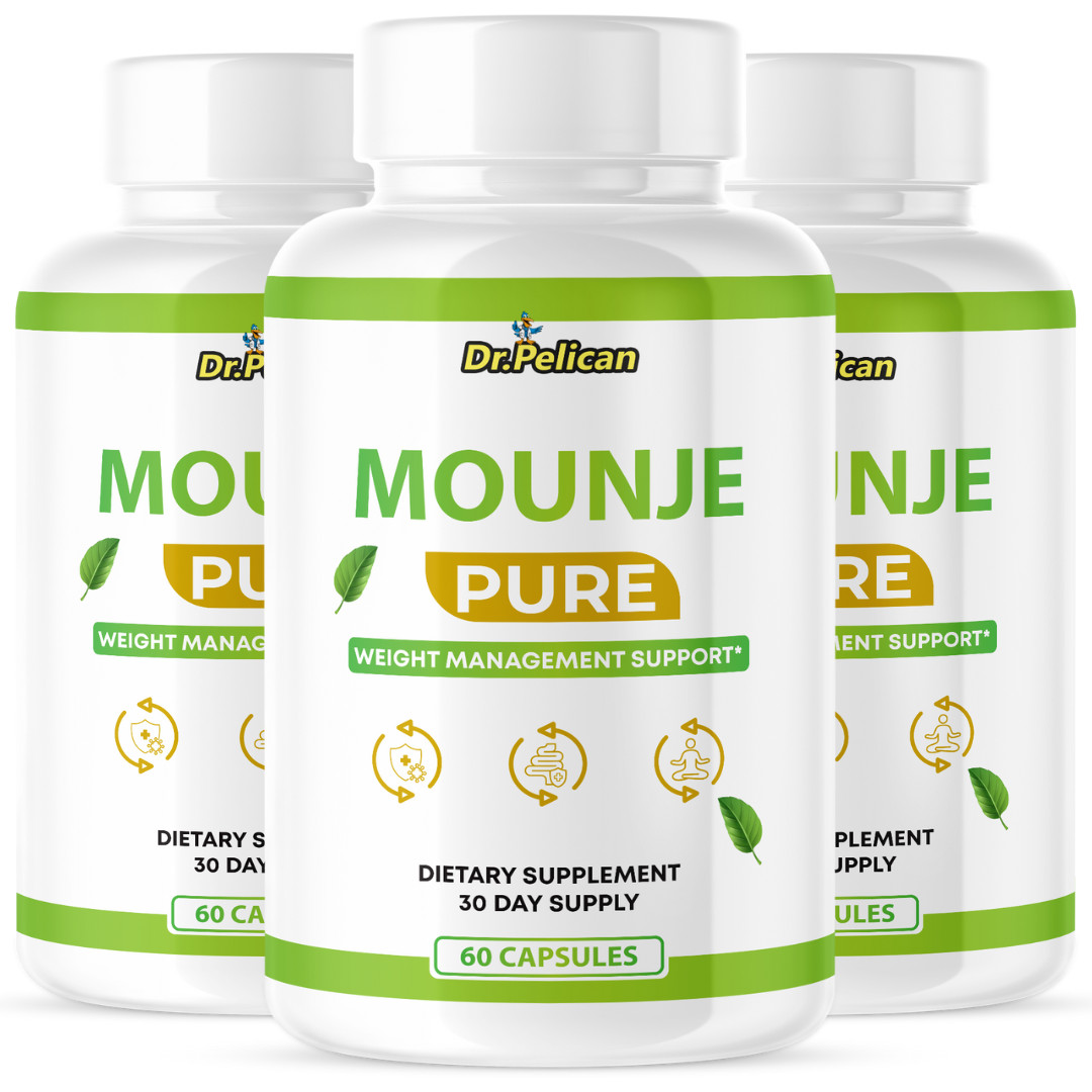 Mounje Pure- Immune & Weight Support- 3 Bottles- 180 Capsules