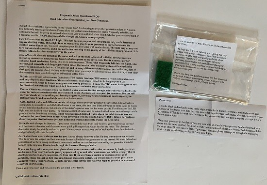 Nano Particle Colloidal Silver Generator 220-240 V 1 Liter 10 ppm 3 hrs.