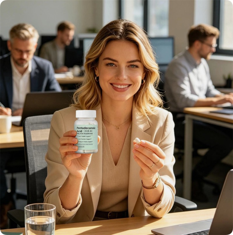 Pentadecanoic Acid Caps, C15:0 Fatty Acid Supplement – Natural Plant-Based 1-5X