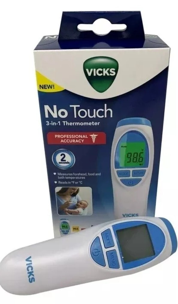 3-in-1 NO-TOUCH Thermometer -Vicks – New In Box – For Children/Adults.