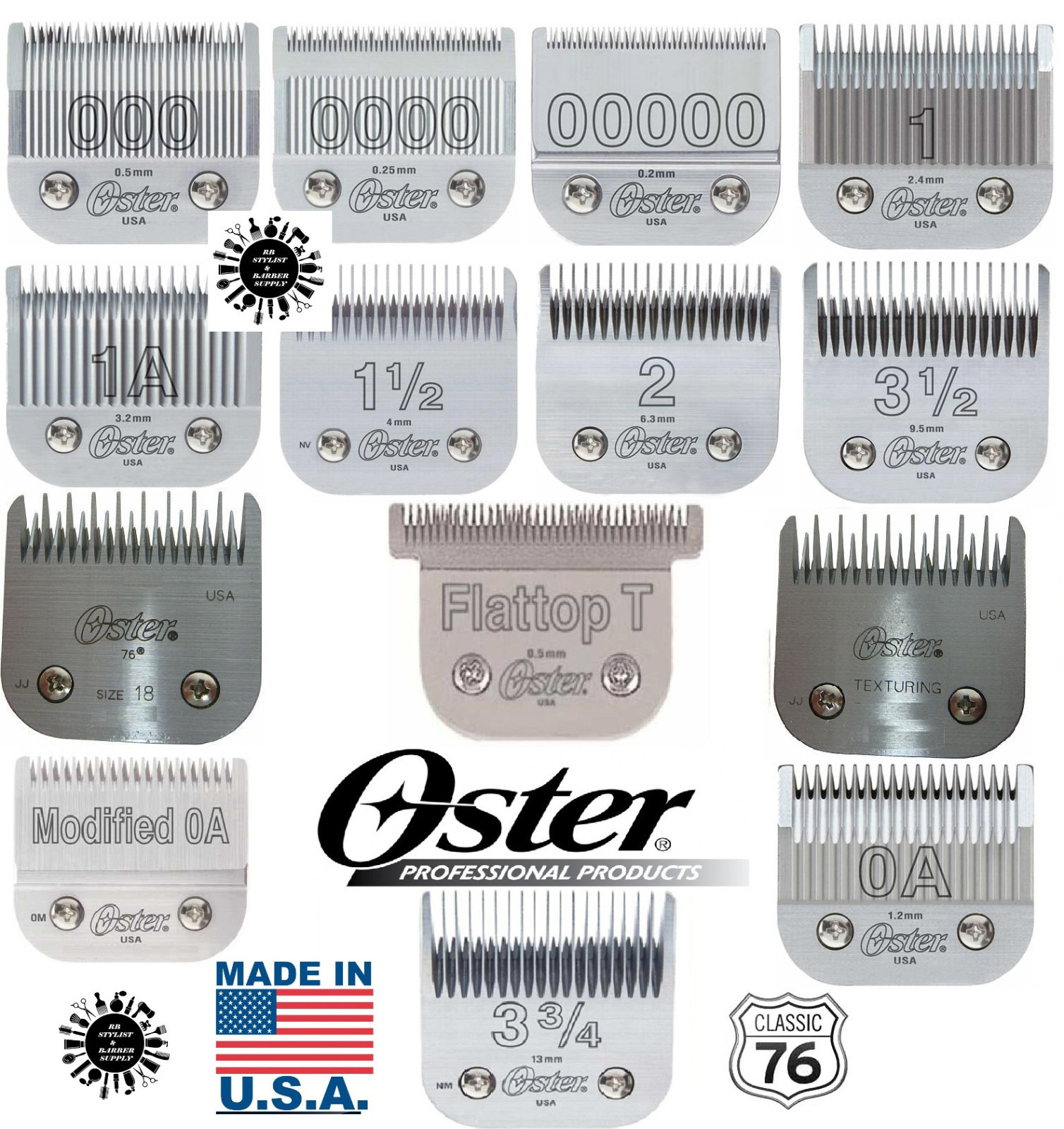 OSTER CLASSIC Barber Stylist DETACHABLE BLADE*Fit 76,Titan,10,Octane,97 CLIPPER