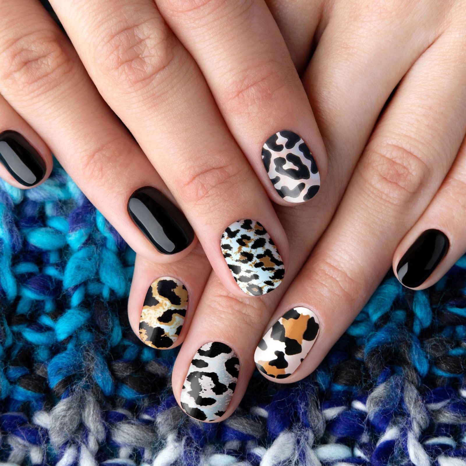 10 Pcs Print Leopard Nail Art Transfer Stickers, Leopard-print 1 (10 Sheets)