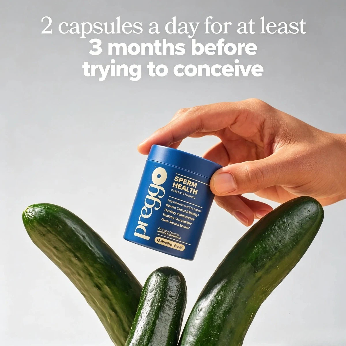 3 Pack PREGGO O-Positive Sperm Health Boost Capsules – 180 Count For Men-
