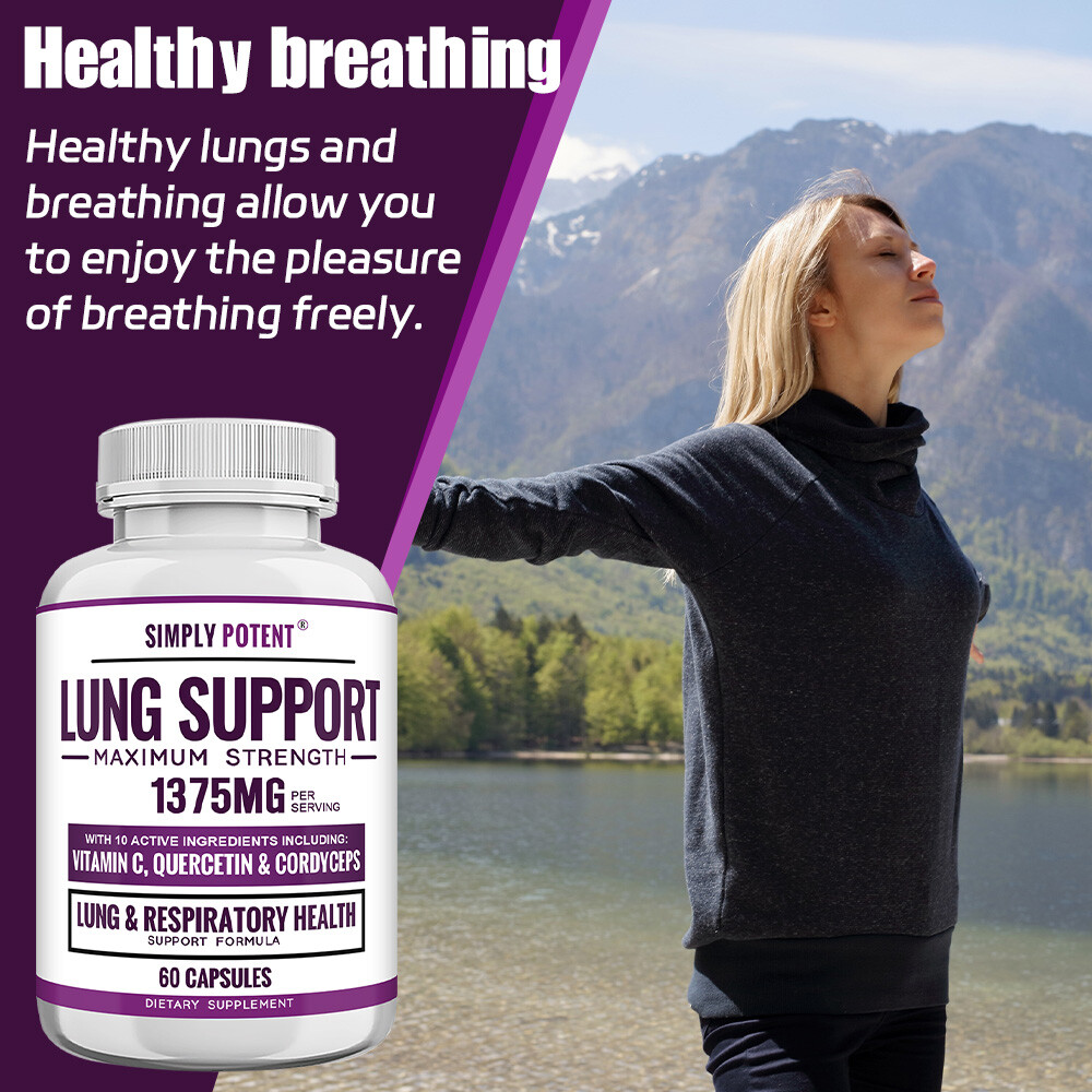 Max Strength Lung Support Supplement Respiratory Health Cleanse Detox Clear Lung