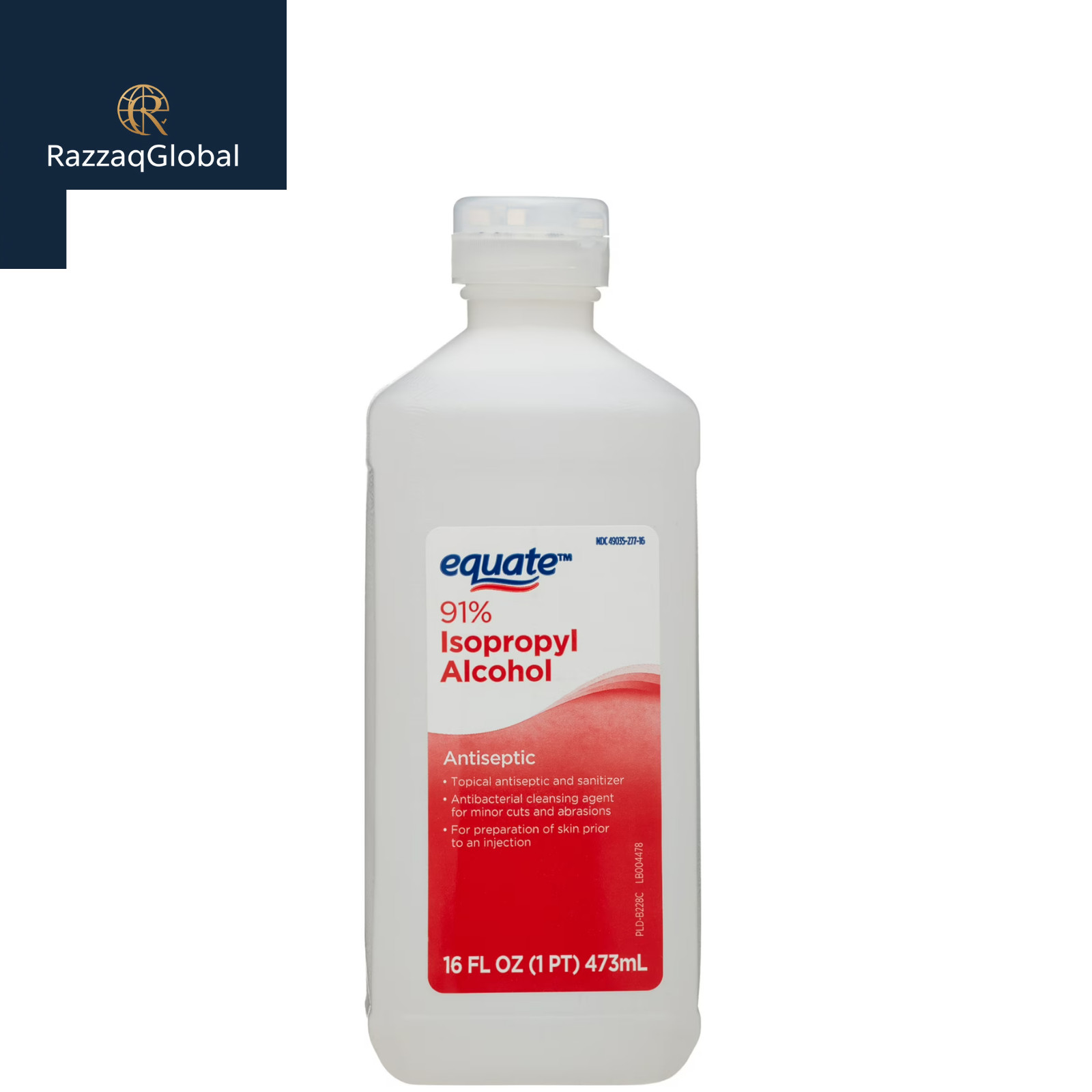 Equate 91% Isopropyl Alcohol Liquid Antiseptic, 16 fl oz