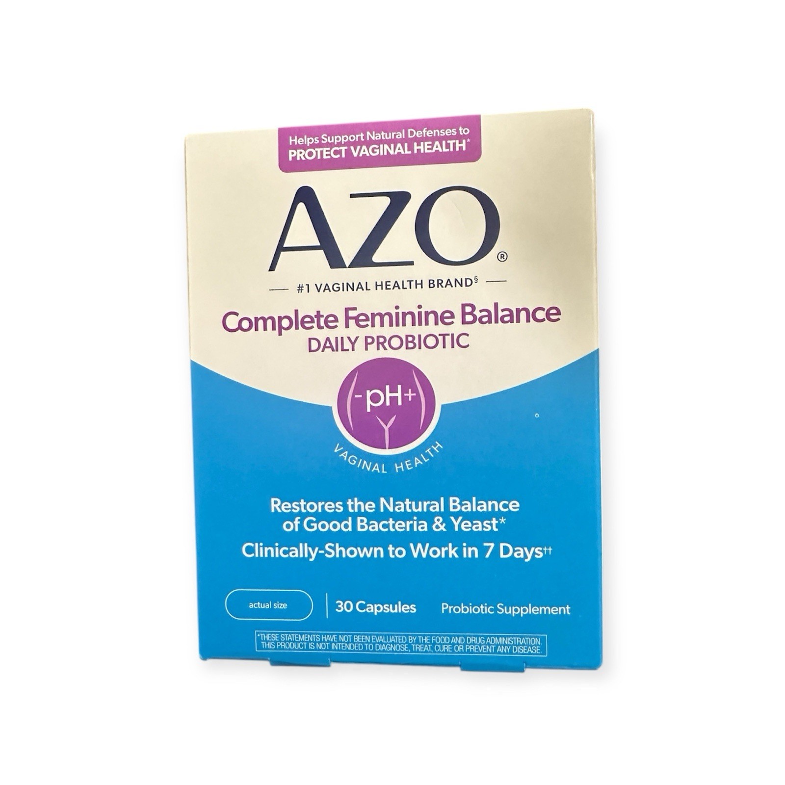 Azo Complete Feminine Balance Daily Probiotic 30 Once Daily Caps Exp 2027+