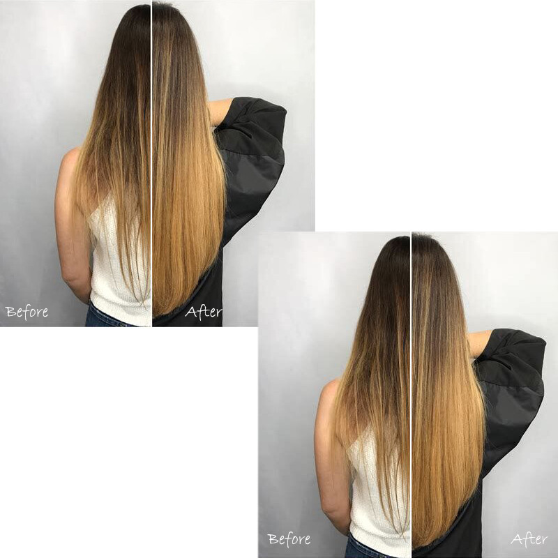 Invisible Tape In Human Hair Extensions Full Head Skin Weft Blonde Thick Glue US