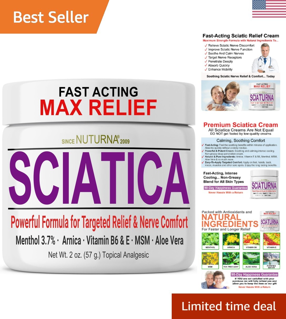 Sciatica Nerve Cream – Maximum Strength Comfort Cream for Feet, Hands, Legs, …