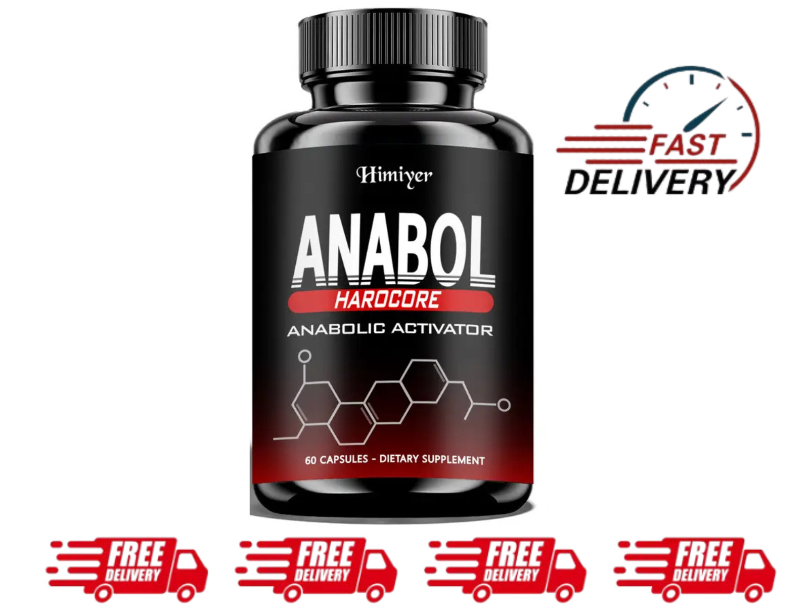 Anabol Hardcore Advanced Bodybuilding Supplement | 60 Capsules | Energy Support