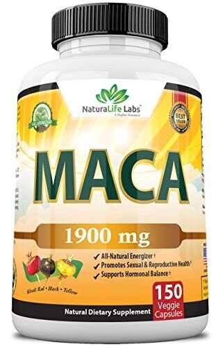 Organic Maca 1900 MG per serving 150 vegan capsules Peruvian Maca Root 12/26