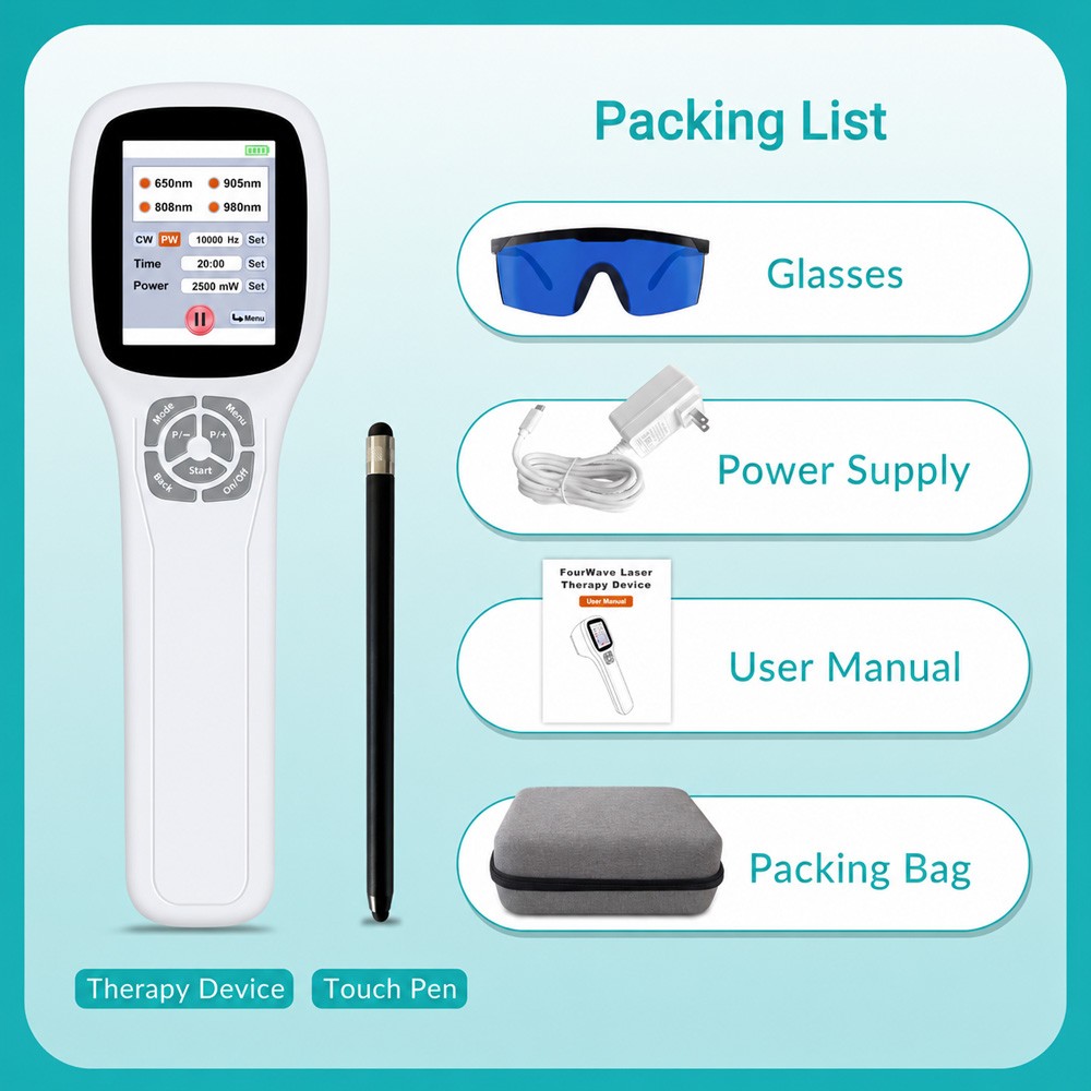 Cold Laser Therapy Infra Red Light LLLT Device for Joint Pain 2500mW Touchscreen