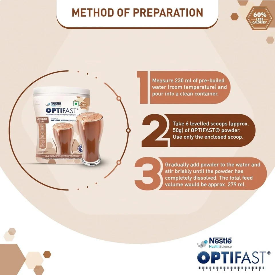 Optifast Healthy Meal Replacement Shake for Weight Management Chocolate Flavour