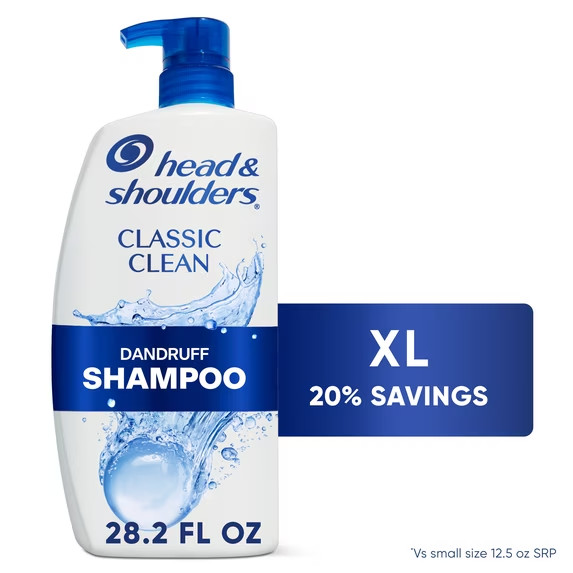 Head Shoulders Anti Dandruff Shampoo Classic Clean 1% Pyrithione Zinc 28.2 Fl Oz