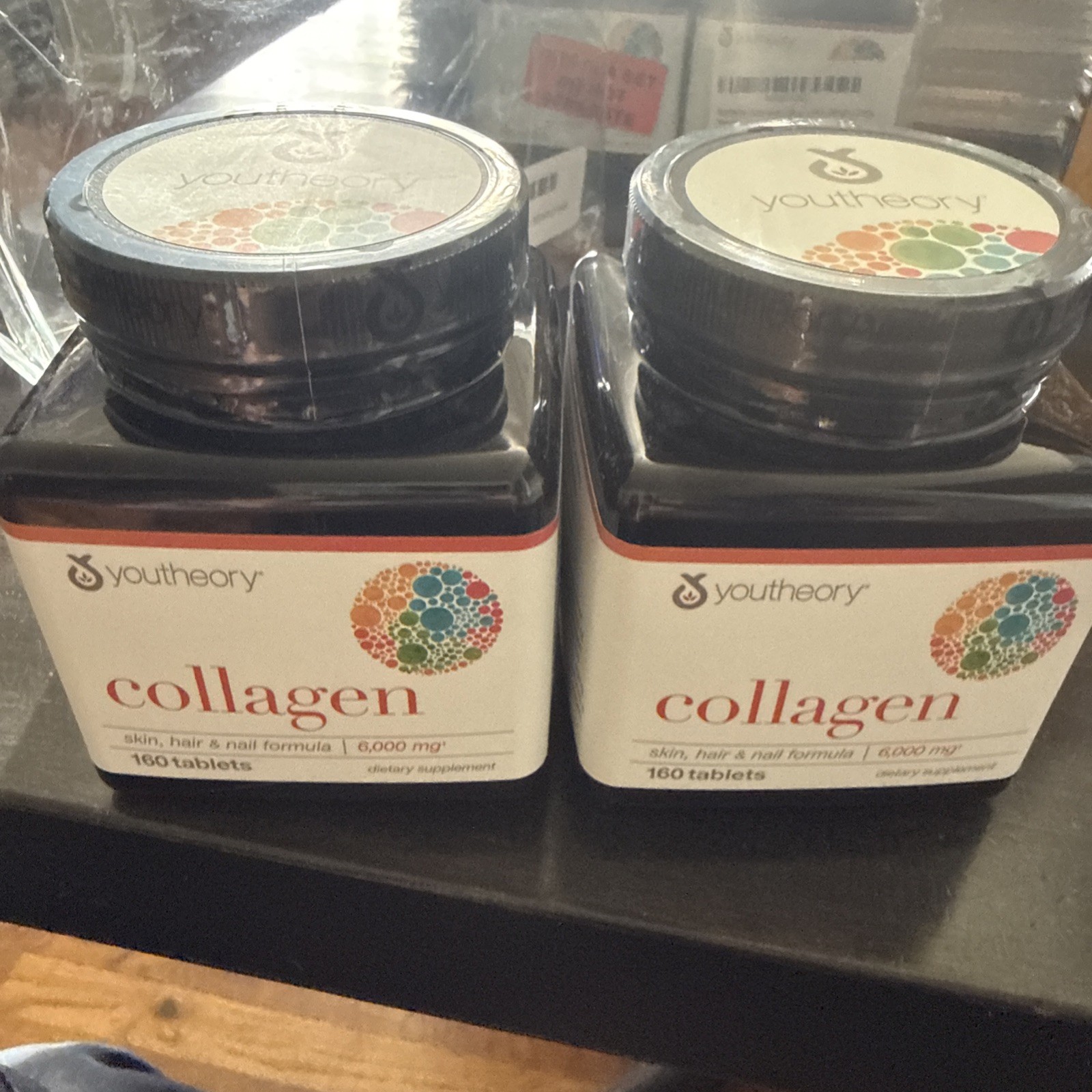2 pack Youtheory Collagen Tablets 2 Pack 160 tablets per bottle 6000 mg