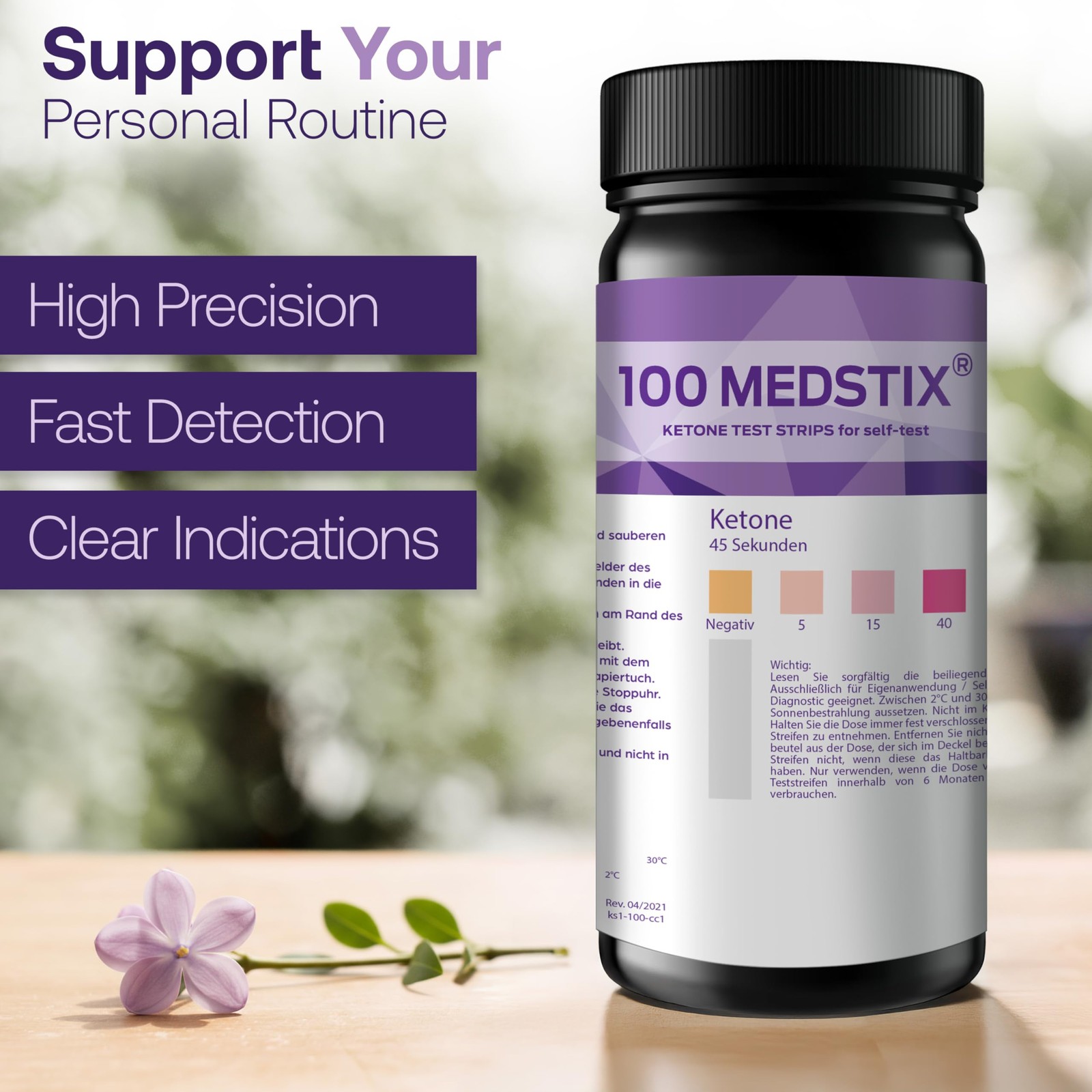 100 Ketone Test Strips for Self-Testing | Results in 45 Seconds | Easy Urine …