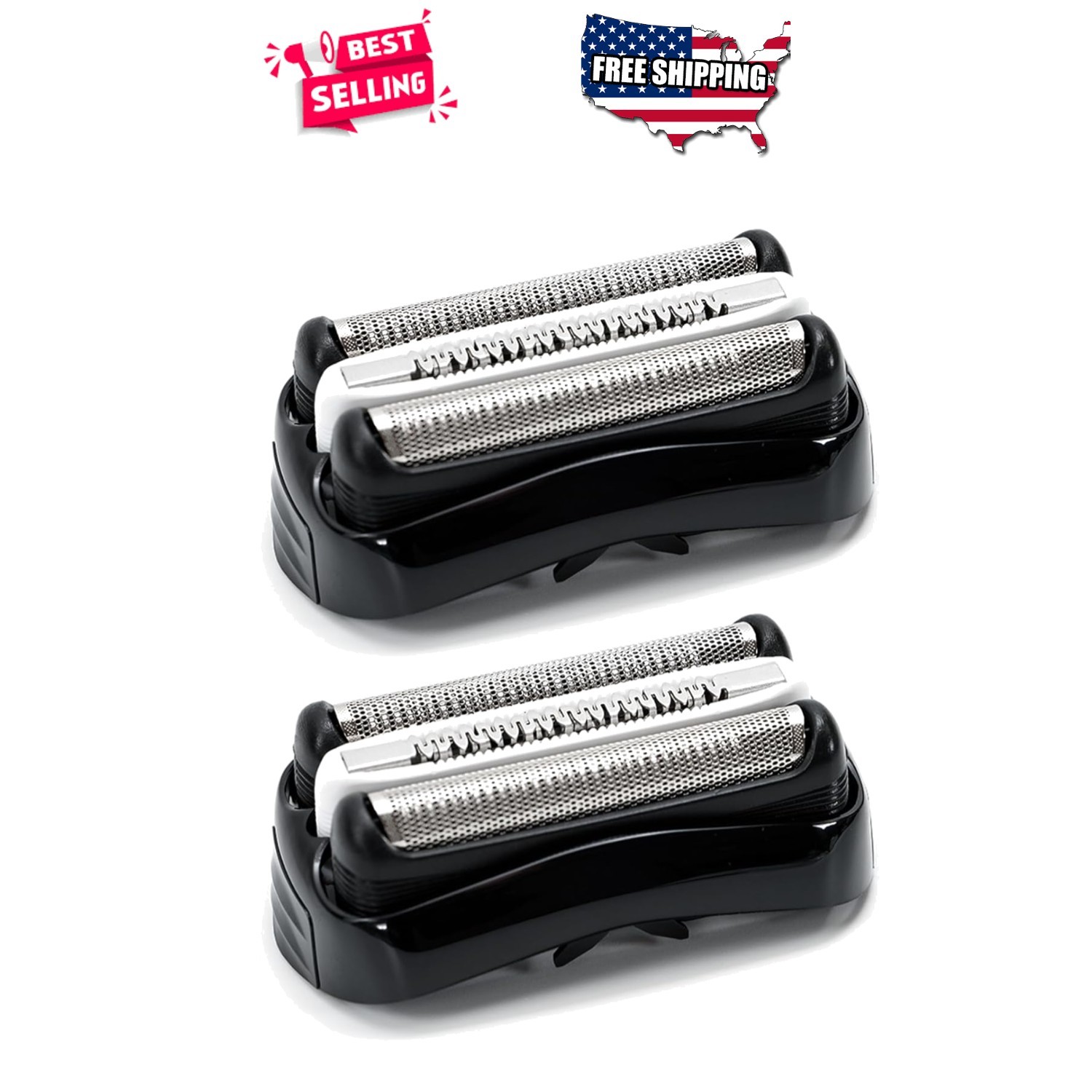 32B Replacement Shaver Head Foil & Cutter for Series 3 3040s 3010s 3050cc 2 Pack