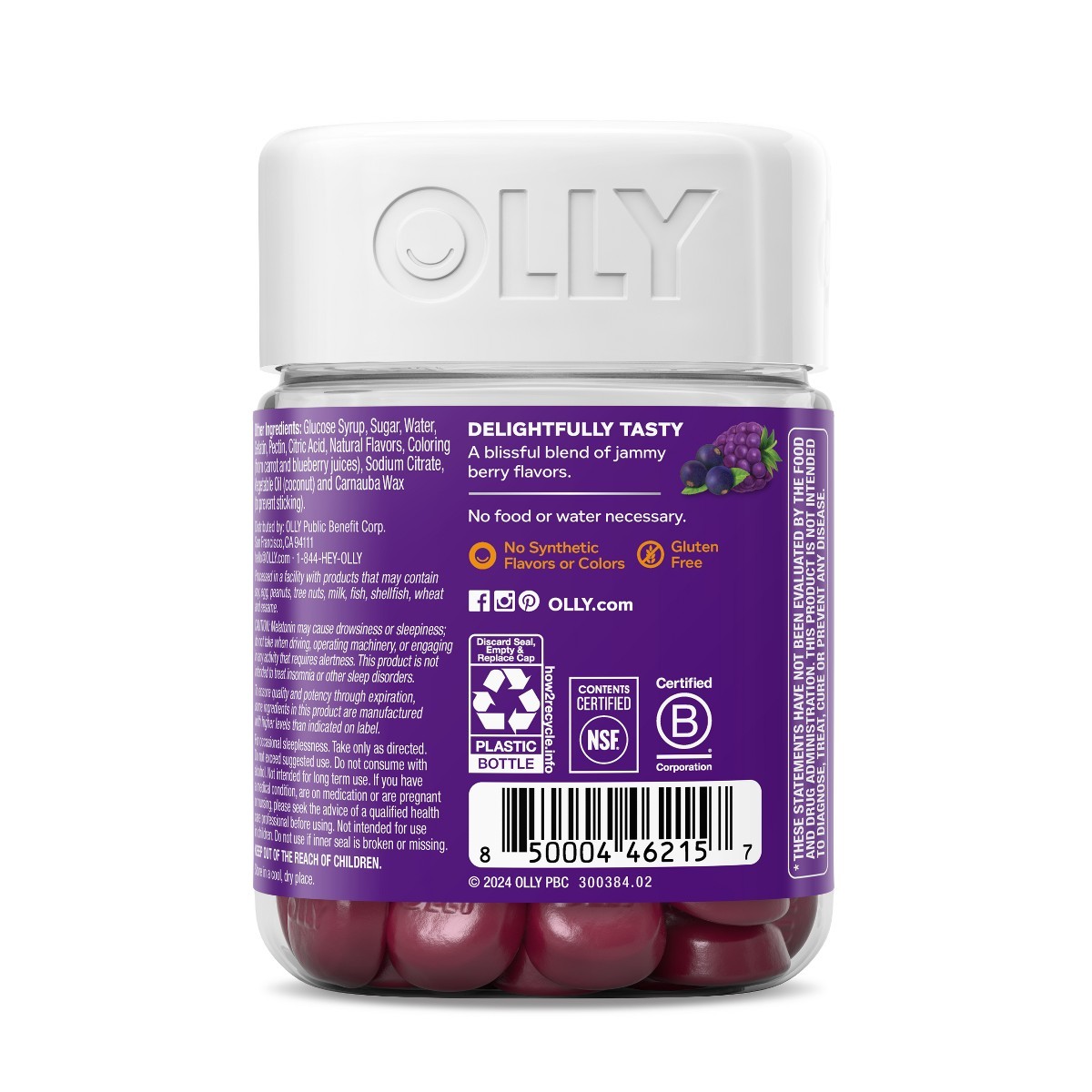 OLLY Immunity Sleep + Elderberry Multivitamins Gummies – Midnight Berry – 36ct