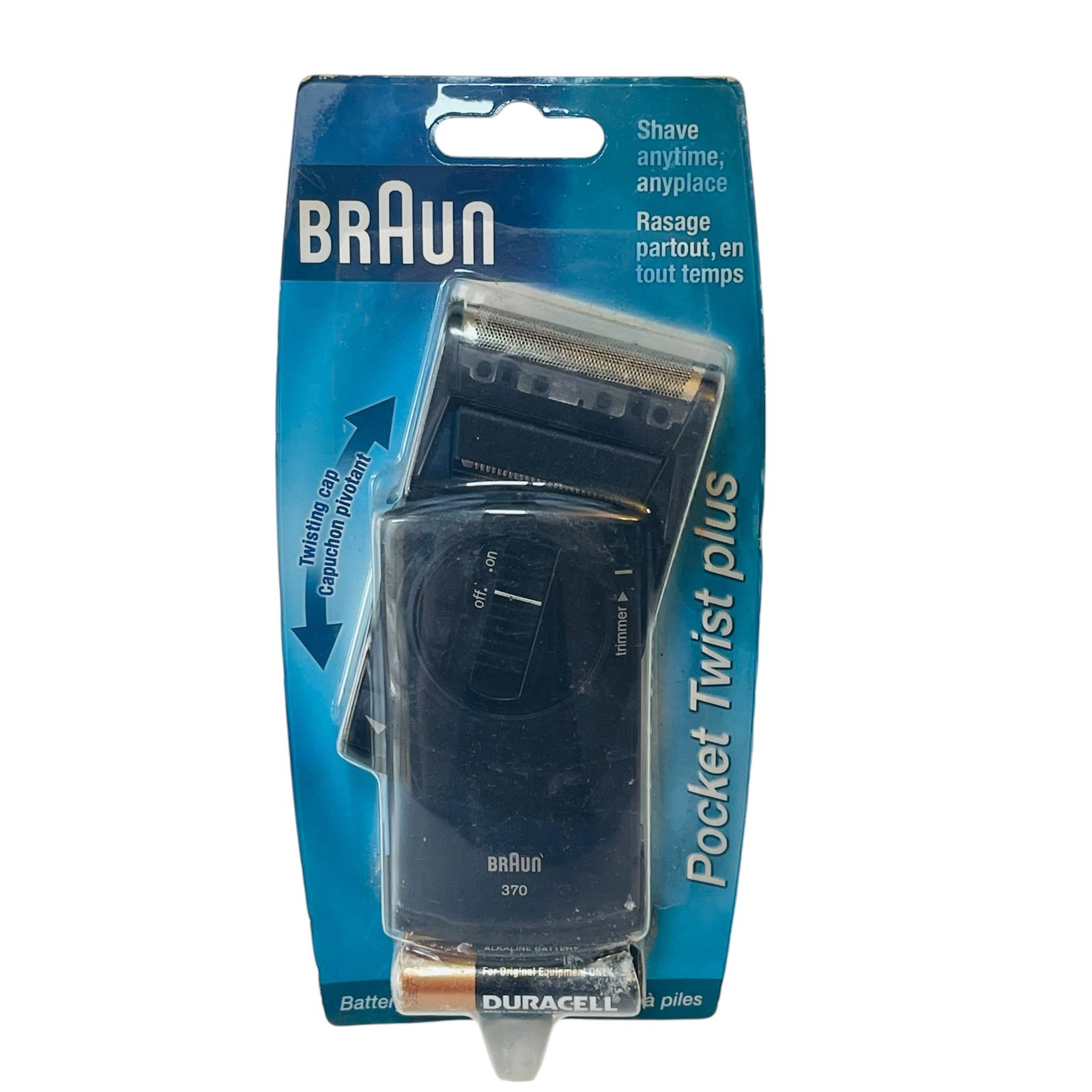 VTG SEALED Braun 370 Pocket Twist Plus Facial Shaver AA Batteries 5615 NEW READ