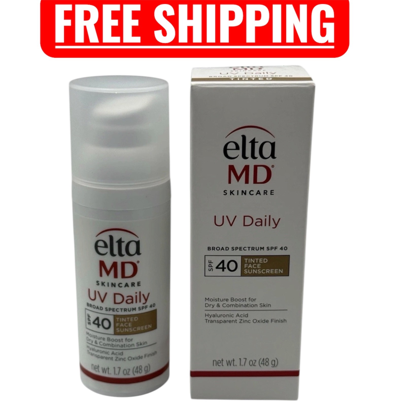 Elta MD UV Daily TINTED Broad Spectrum SPF40 1.7floz |Moisture Boost Exp 07/2028
