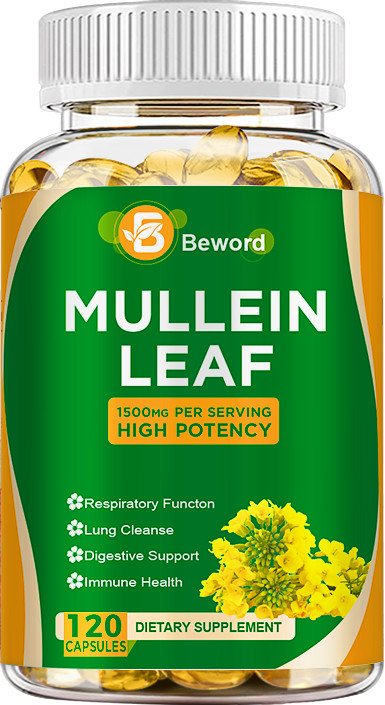 Mullein Leaf Capsules – Lung Cleanse & Cough Relief, Respiratory Health, Detox