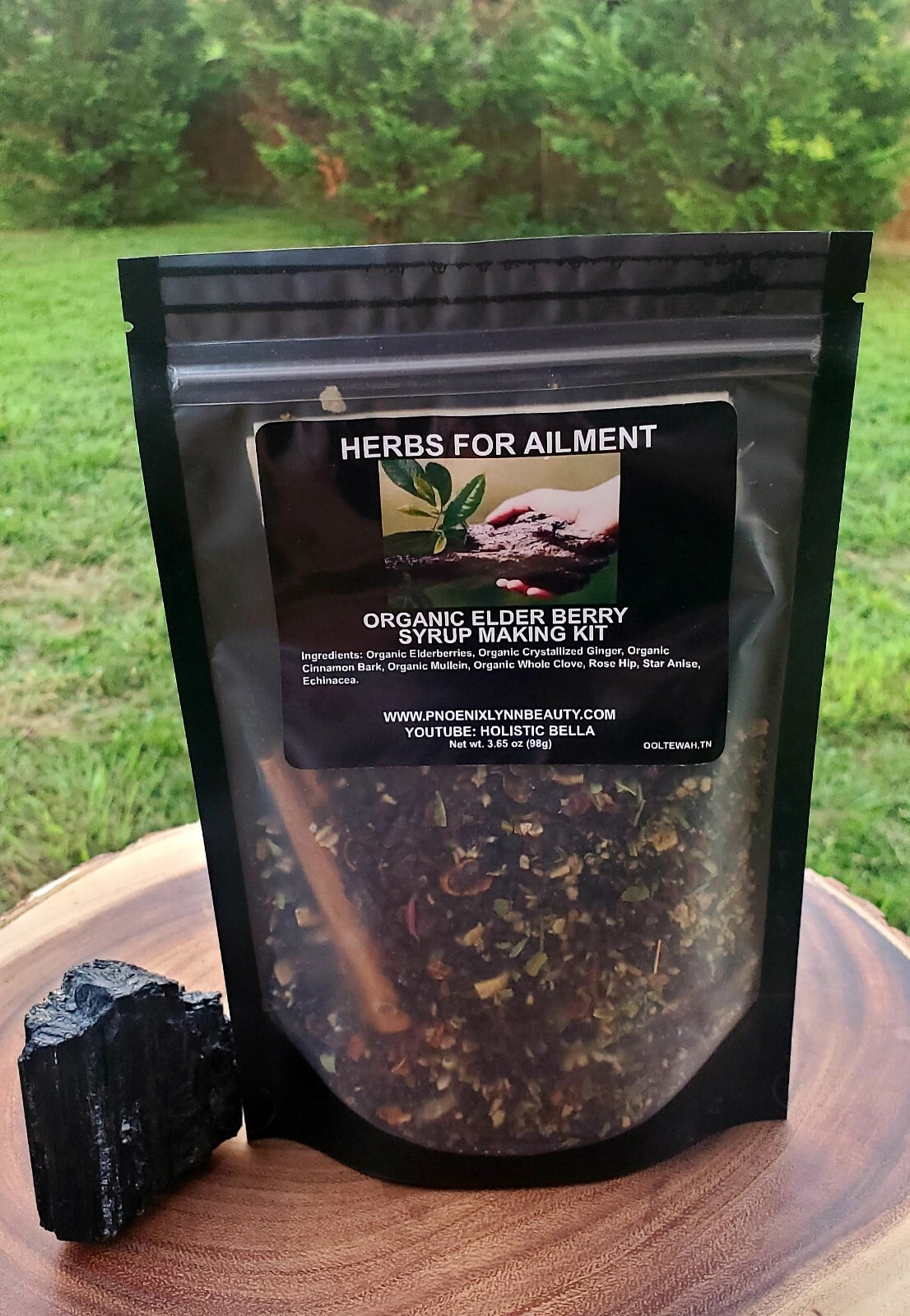 Elderberry Syrup Kit Organic Ingredients Makes up to 32oz / Brewing Bag 3.65 oz.