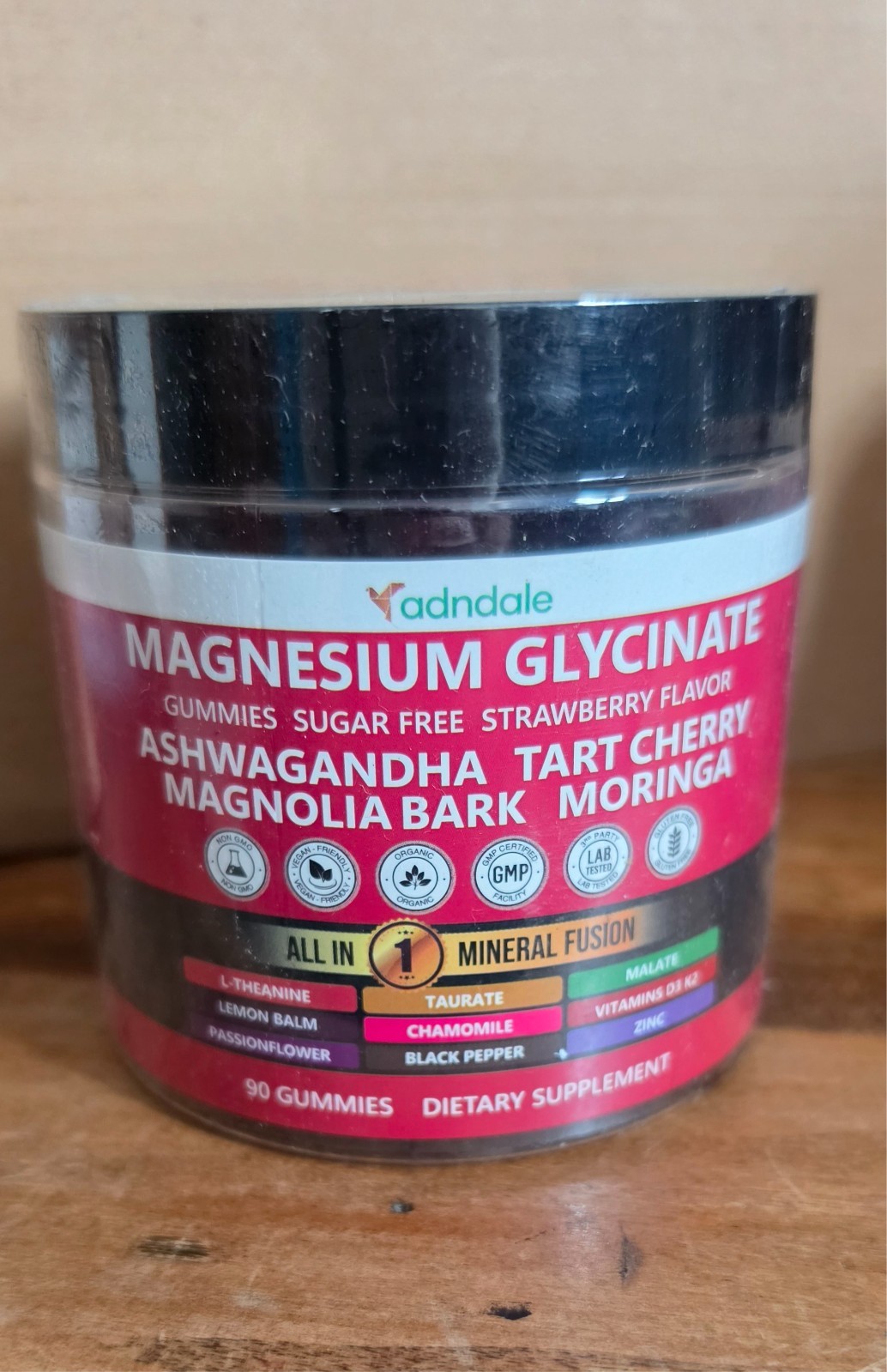 Adndale 90ct Magnesium Glycinate Gummies – Exp 03/28